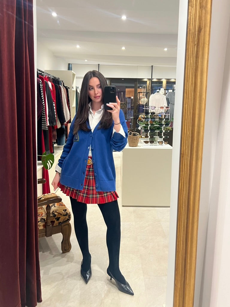 Jupe plissée tartan