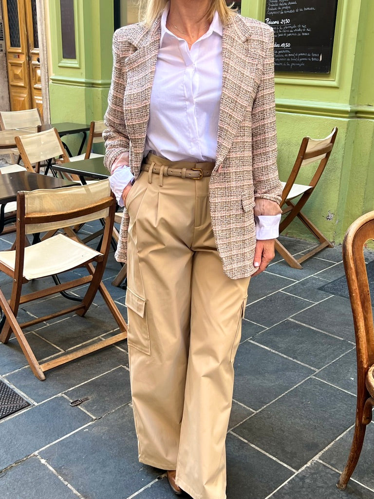 Pantalon cargo beige