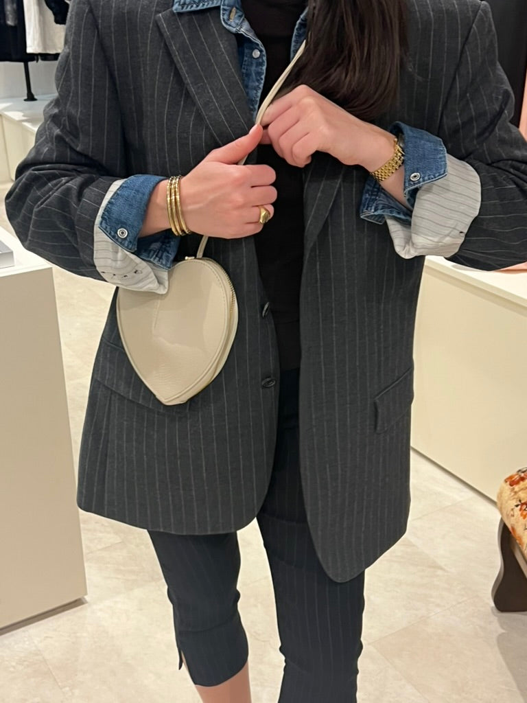 Pochette en cuir en forme de cœur