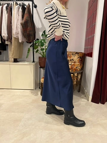 Jupe satinée bleue