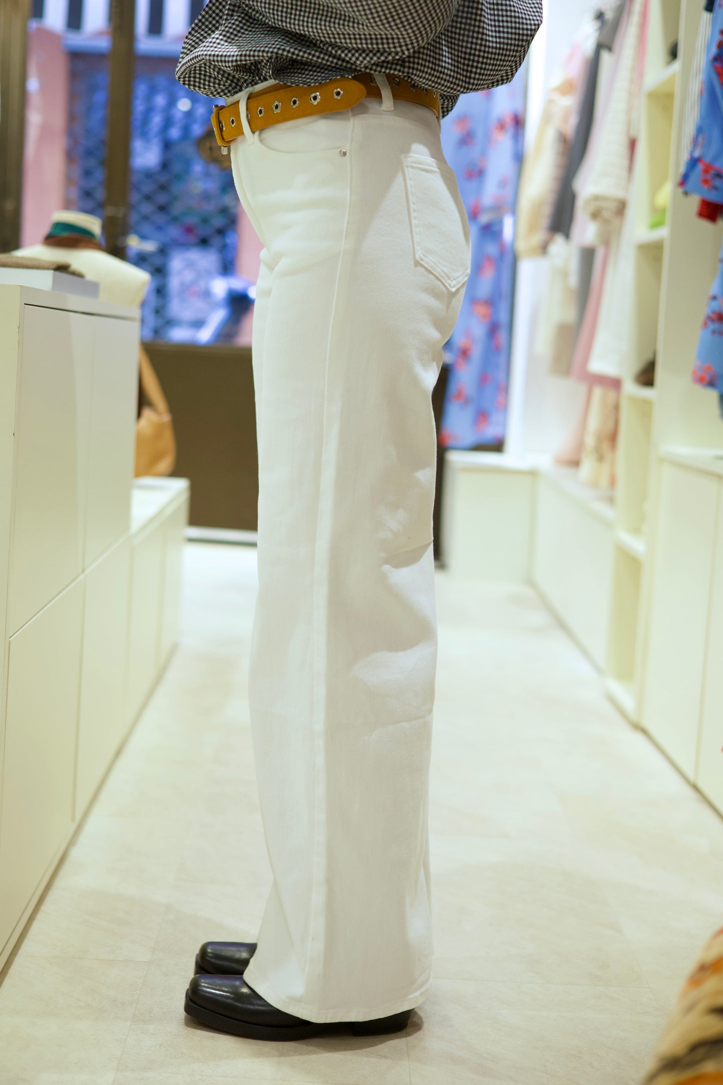 Pantalon blanc coupe droite