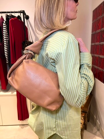 Chemise en coton rayée vert