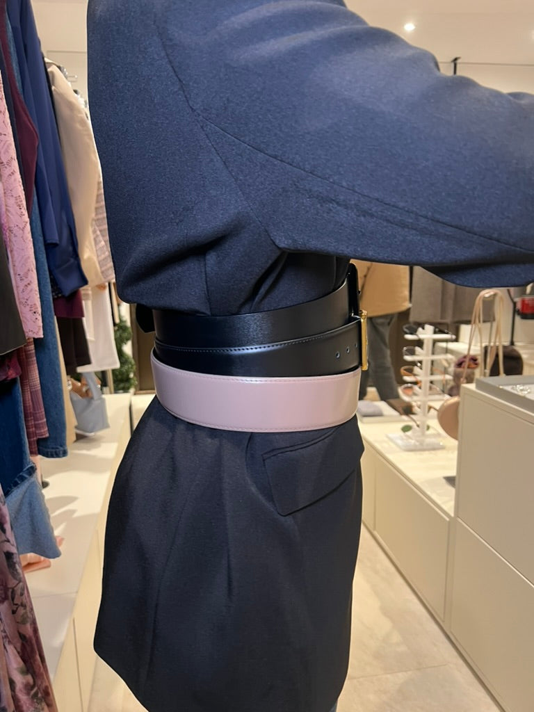 Ceinture large en cuir