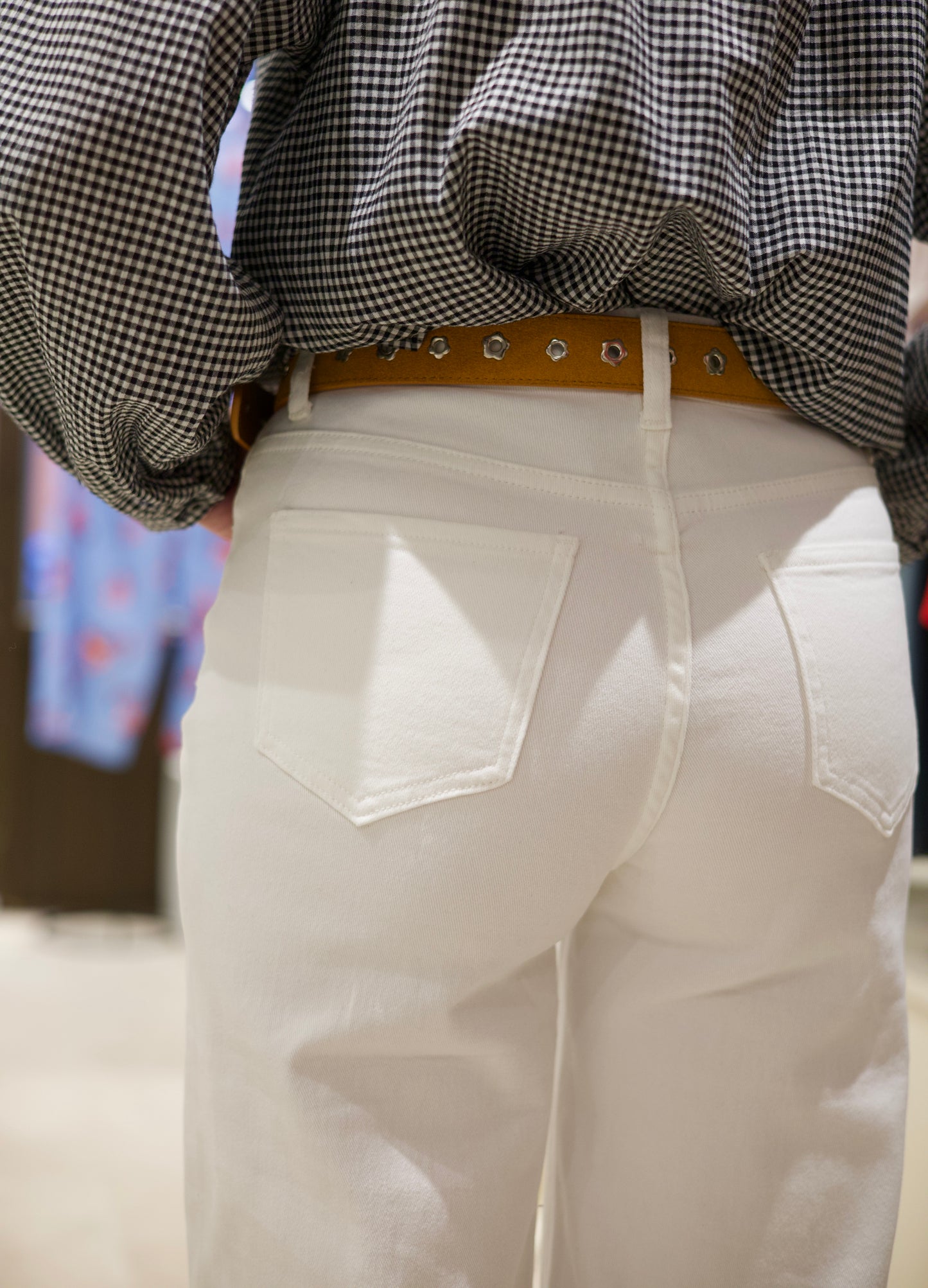 Pantalon blanc coupe droite