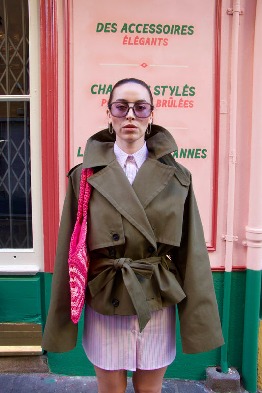 Trench court en coton