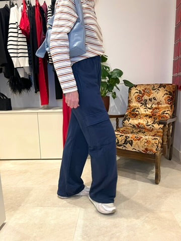Jogging bleu marine esprit cargo