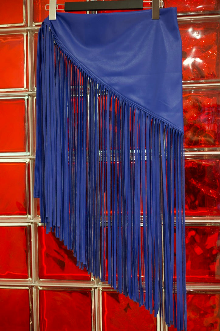 Ceinture à franges effet cuir
