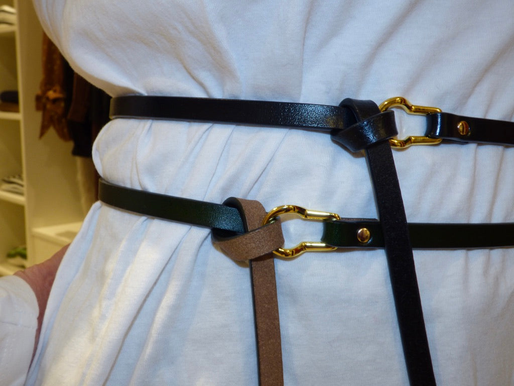 Ceinture fine en cuir