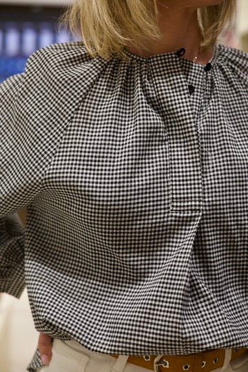 Blouse vichy noir et blanc