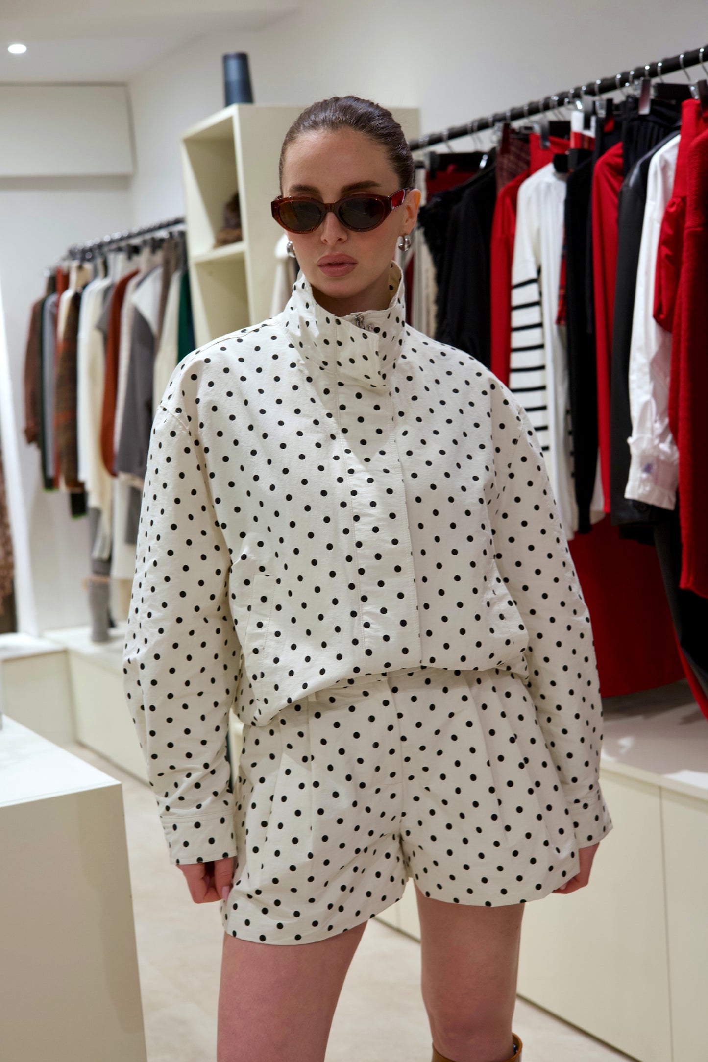 Veste à pois