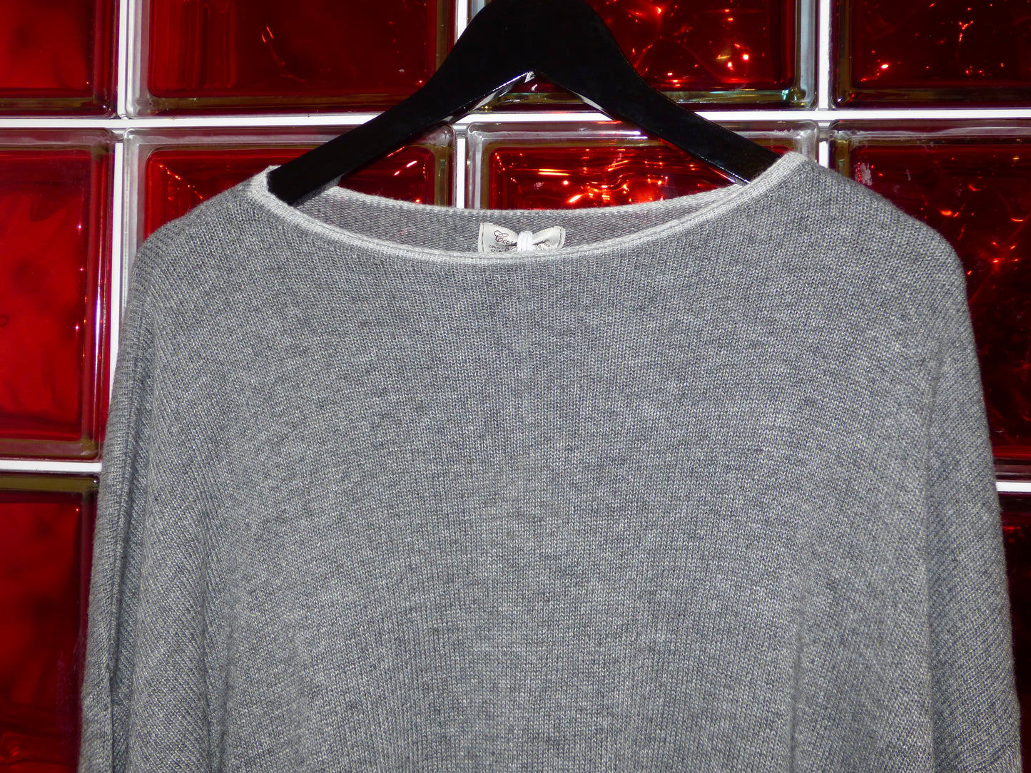 Pull col bateau en laine et cachemire