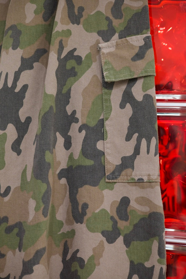 Bermuda cargo imprimé camouflage
