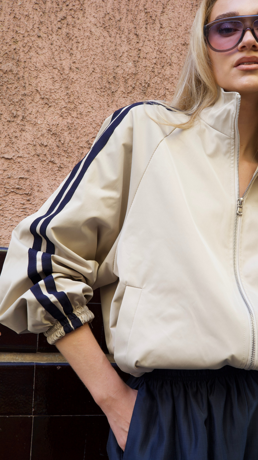 Veste zippée style track jacket