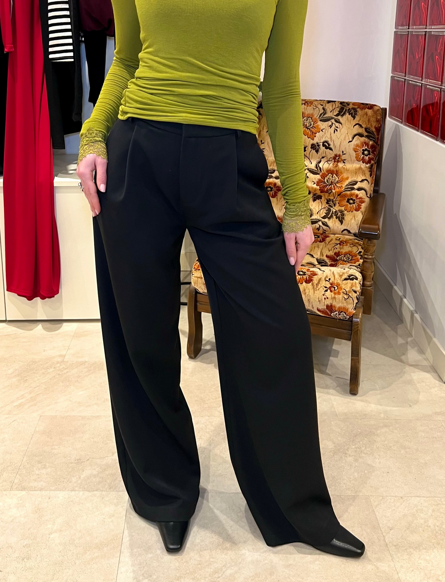 Pantalon large noir