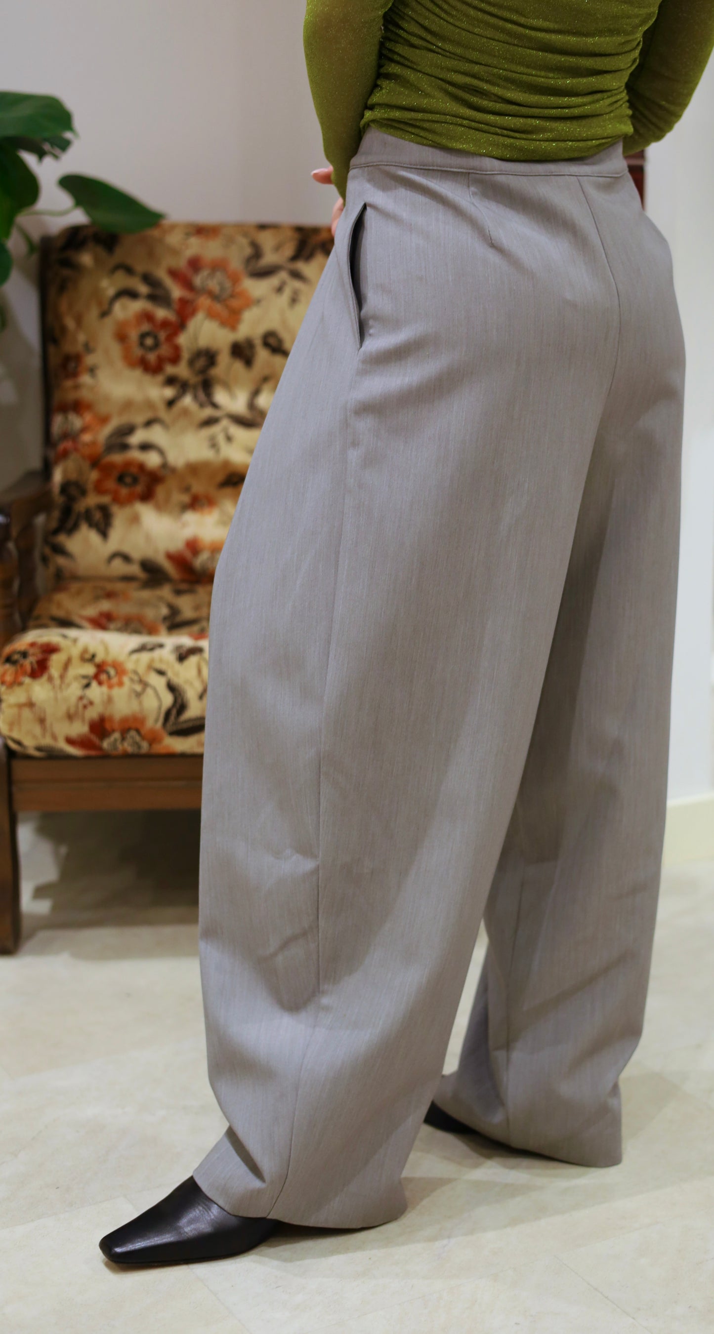 Pantalon tailleur gris