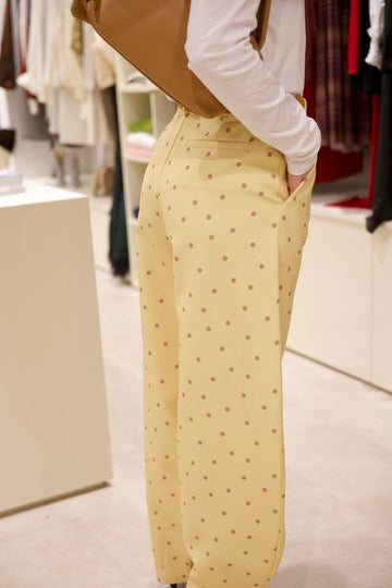 Pantalon à pois – coupe barrel