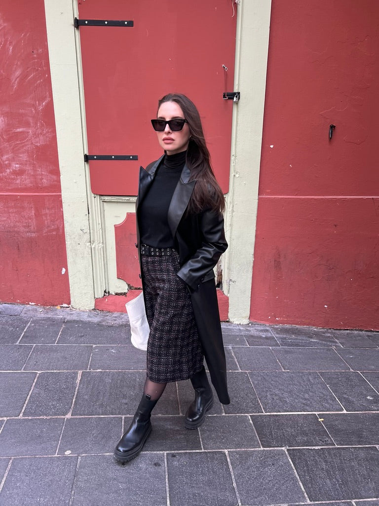 Trench en simili cuir