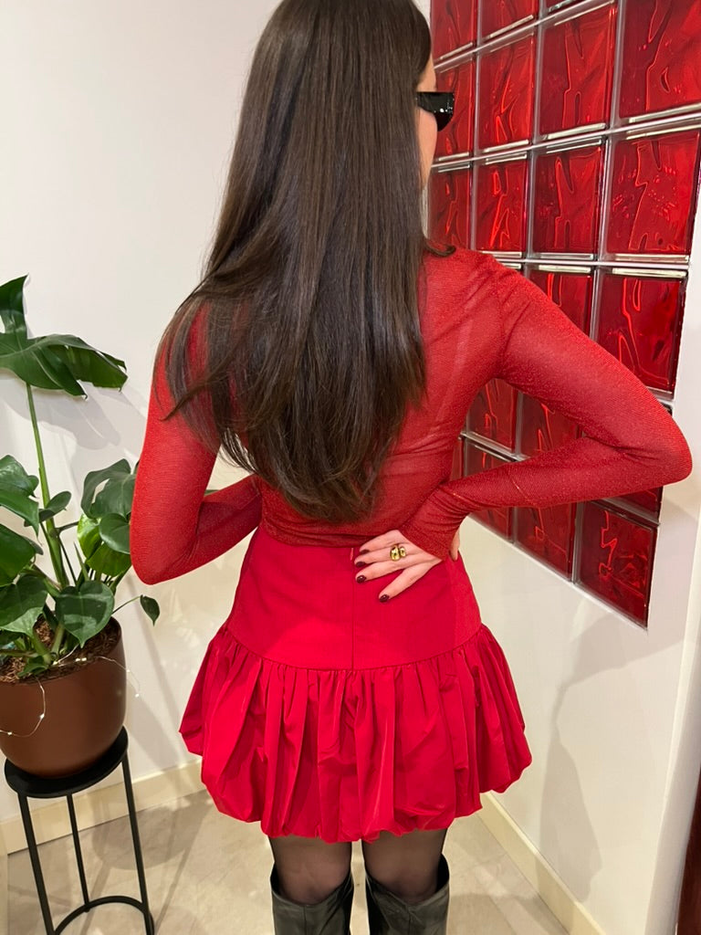 Jupe bouffante rouge