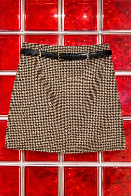 Jupe à carreaux pied de poule