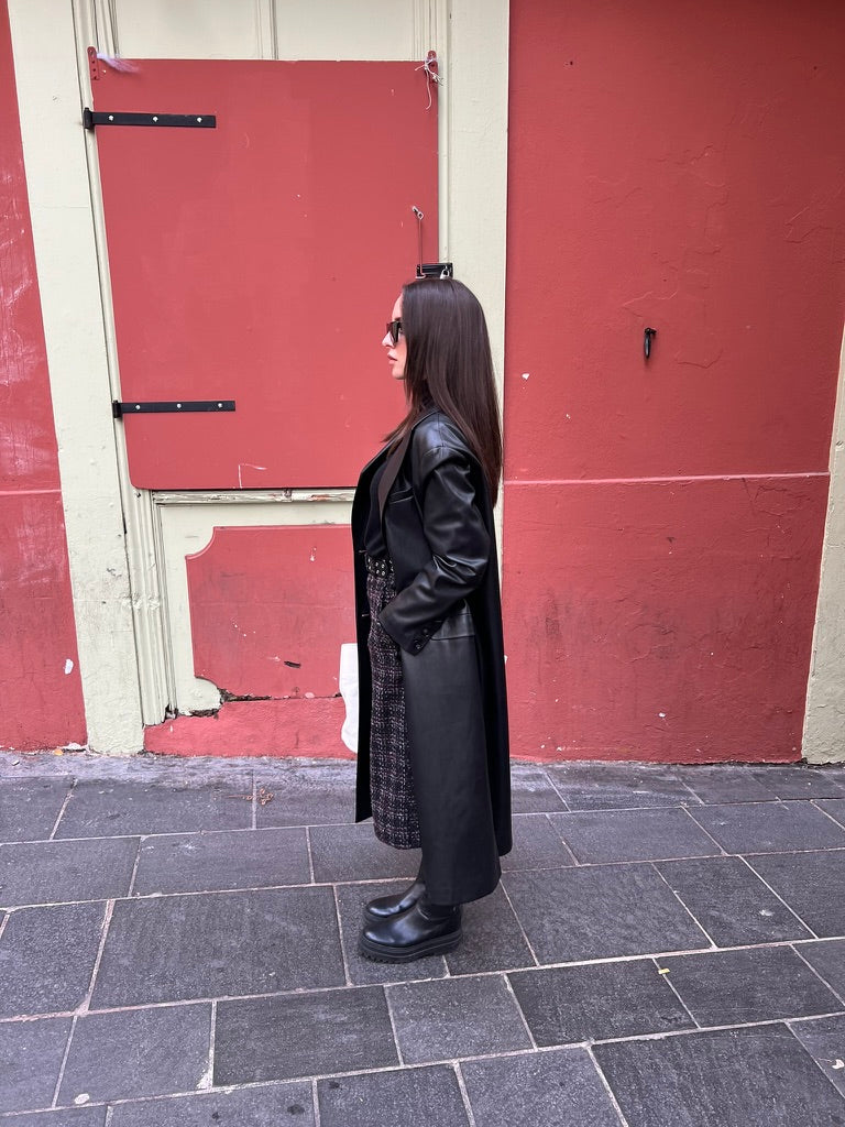 Trench en simili cuir
