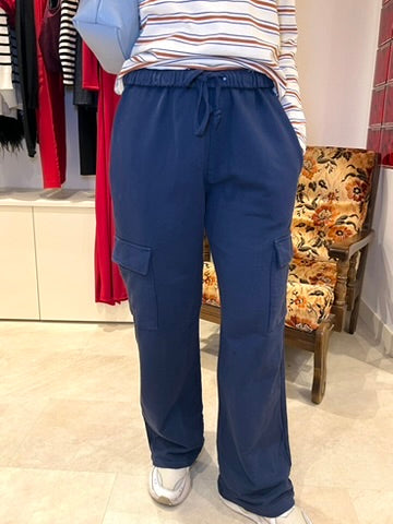 Jogging bleu marine esprit cargo