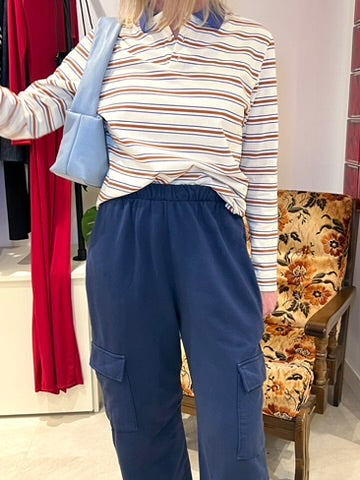 Jogging bleu marine esprit cargo