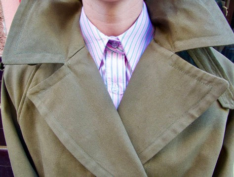 Trench court en coton