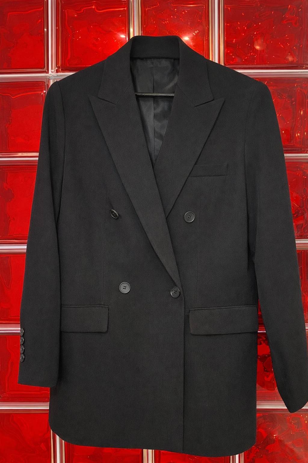 Veste tailleur croisé gris