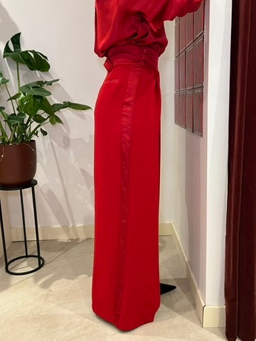 Jupe longue portefeuille rouge