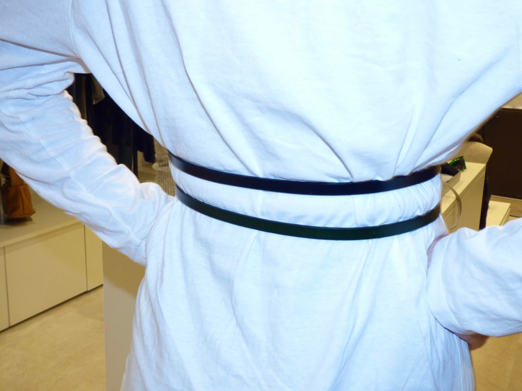 Ceinture fine en cuir