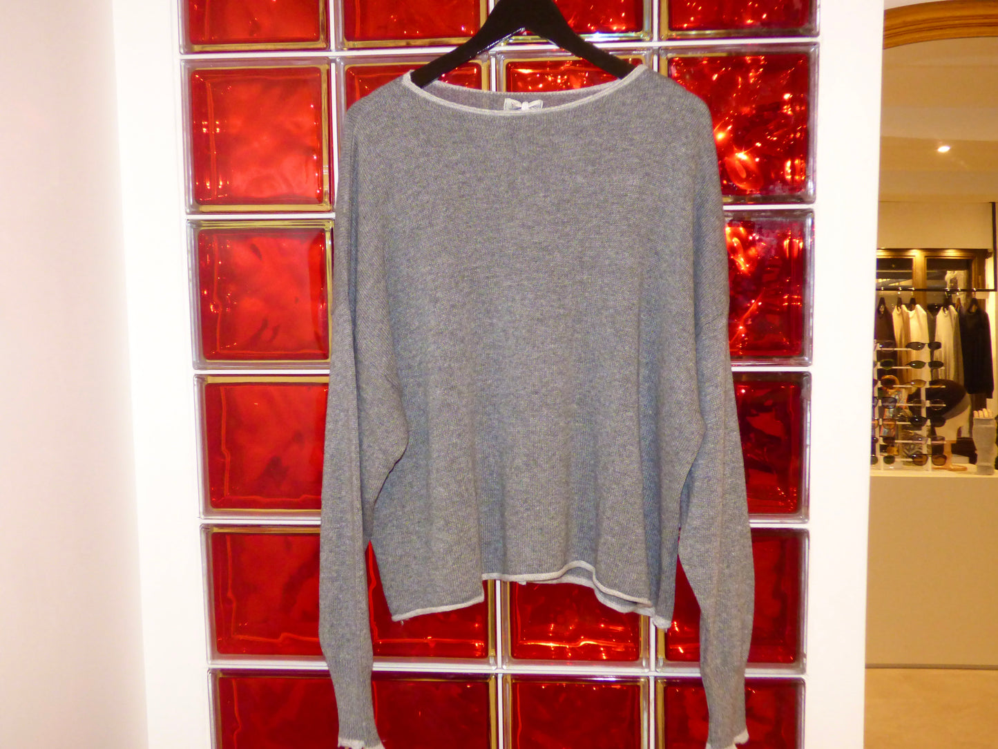 Pull col bateau en laine et cachemire