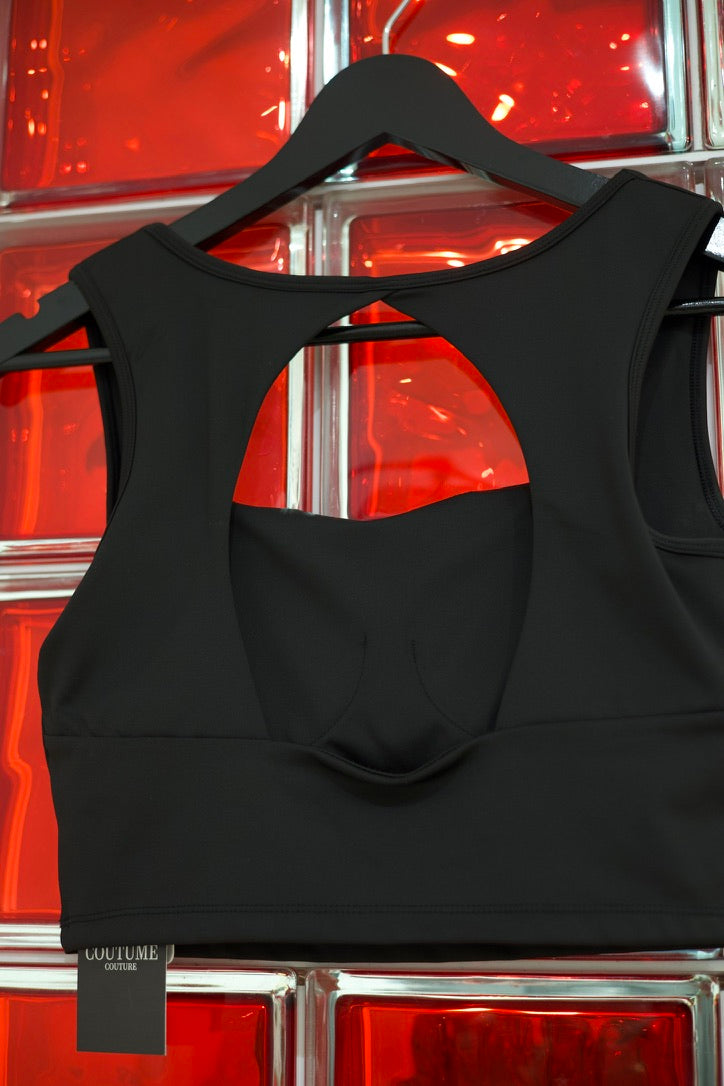 Brassière noire à dos ajouré