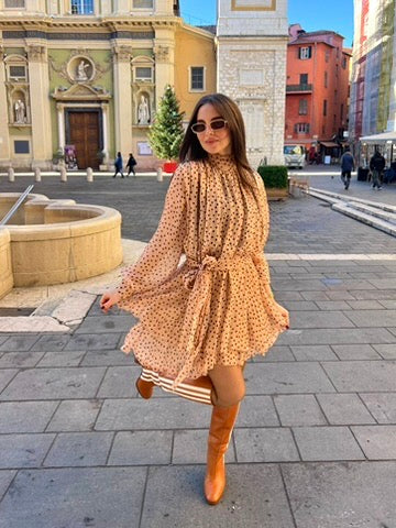 Robe fluide à pois
