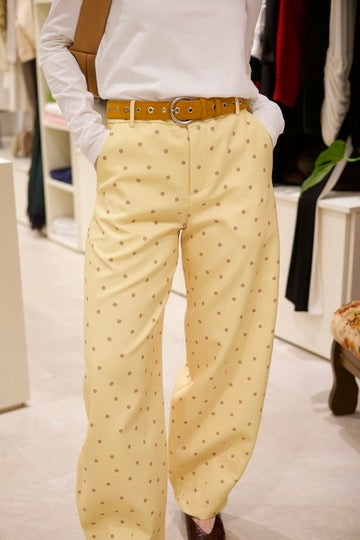 Pantalon à pois – coupe barrel