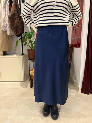 Jupe satinée bleue