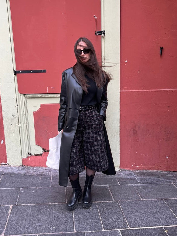 Trench en simili cuir