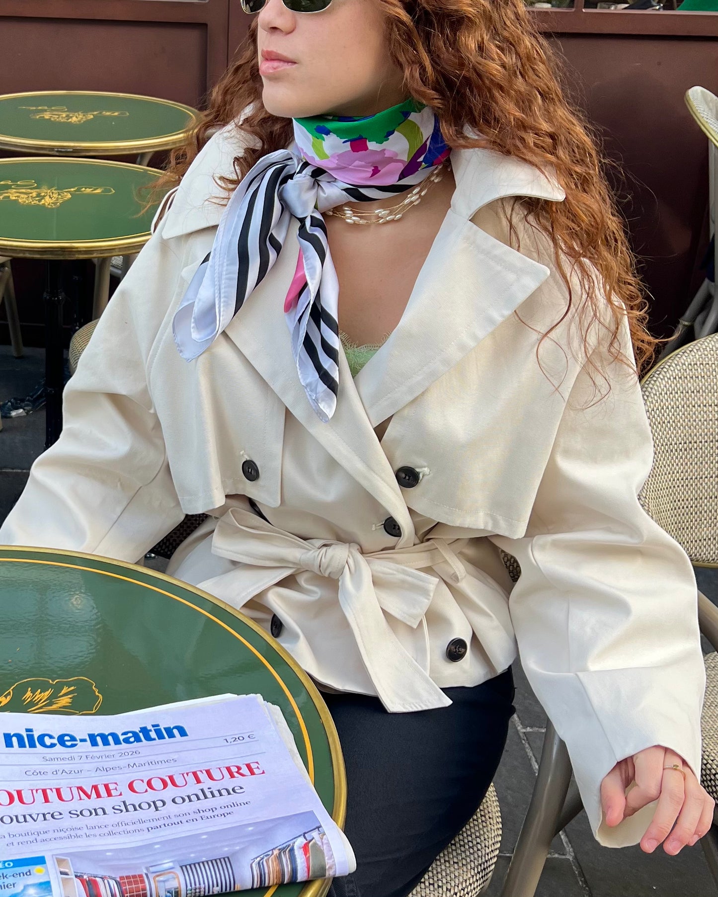 Trench court en coton