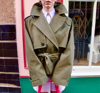 Trench court en coton