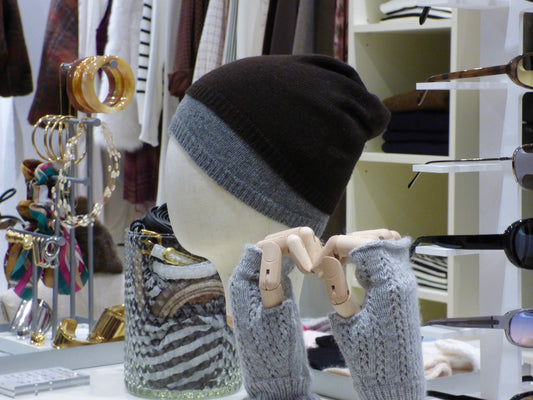 Bonnet en laine et cachemire mélangés