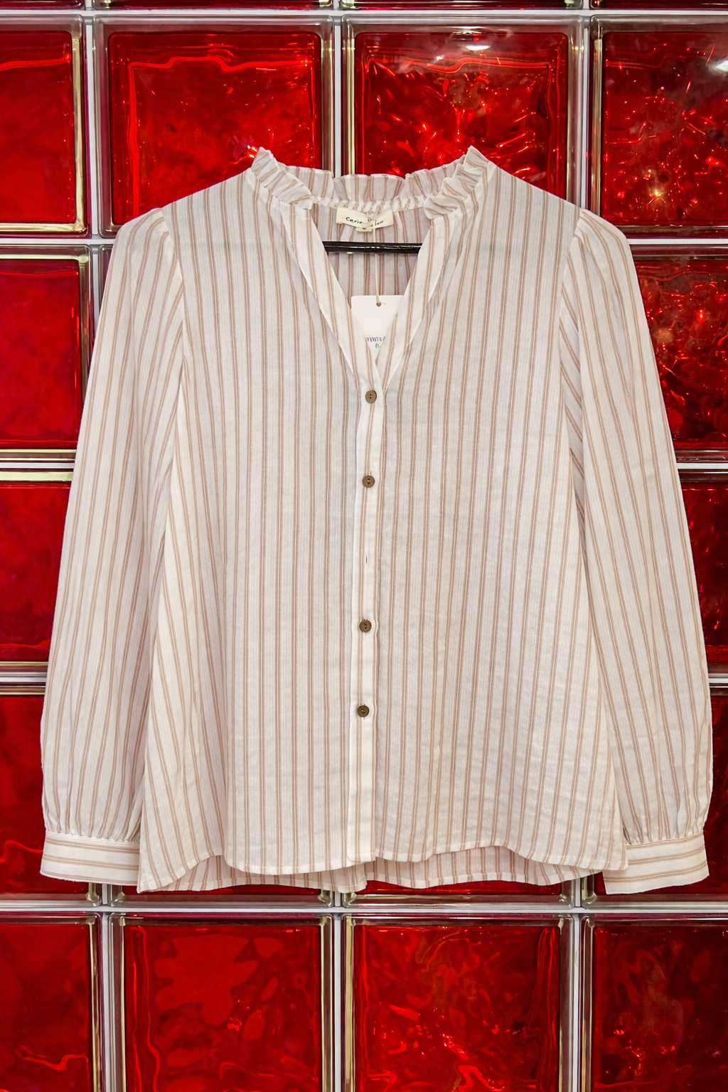 Chemise en coton rayé