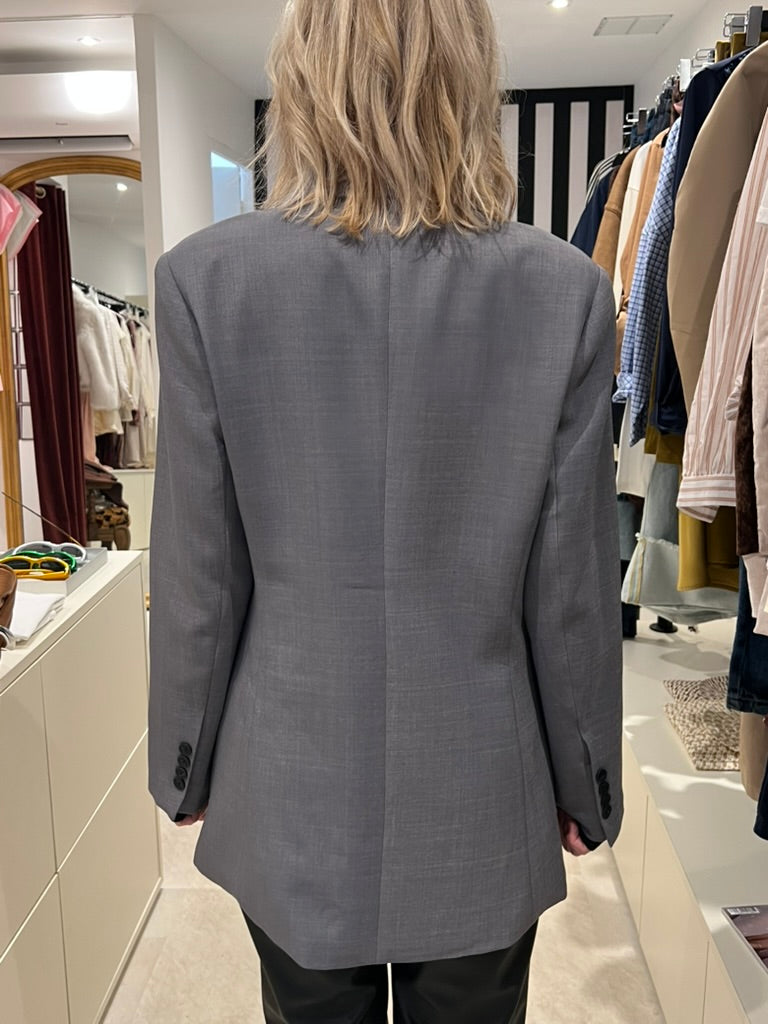 Veste tailleur croisé gris