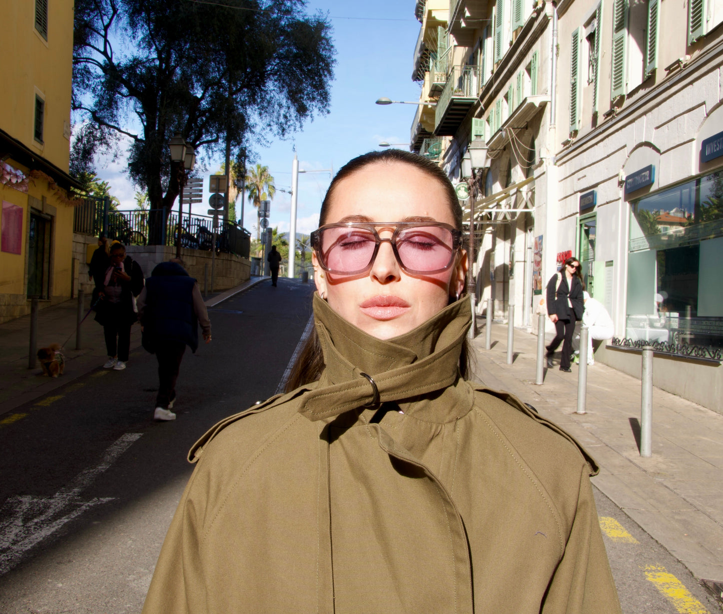 Trench court en coton