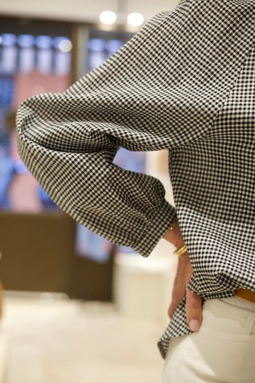 Blouse vichy noir et blanc